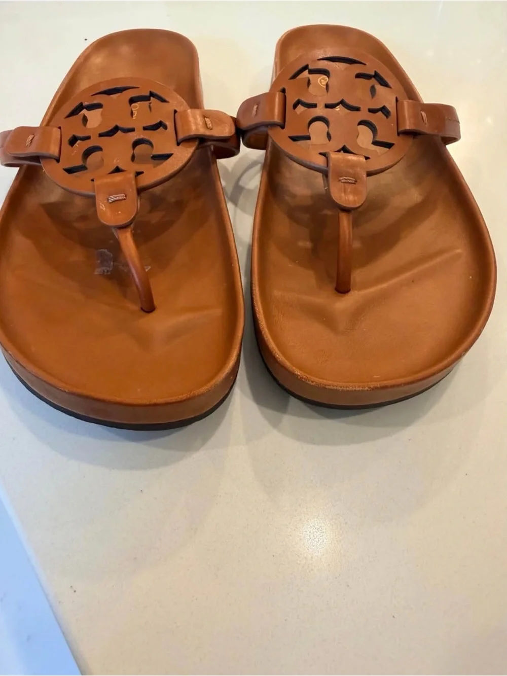 Tory Burch Women's Brown Miller Thong Sandals size 8